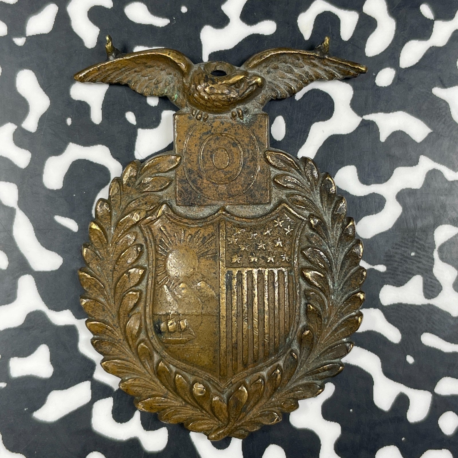 (c.1900) US Spanish-American War NY National Guard Marksmanship Medal Lot#OV1840