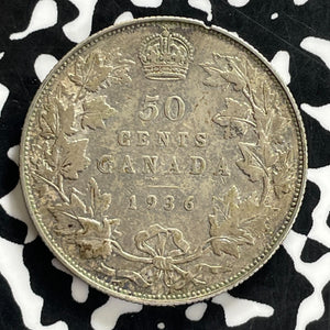1936 Canada 50 Cents Lot#JM0229 Silver! Better Date