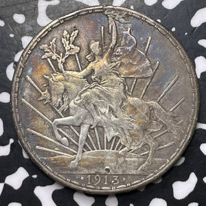 1913 Mexico 1 Caballito 1 Peso Lot#JM8967 Large Silver!