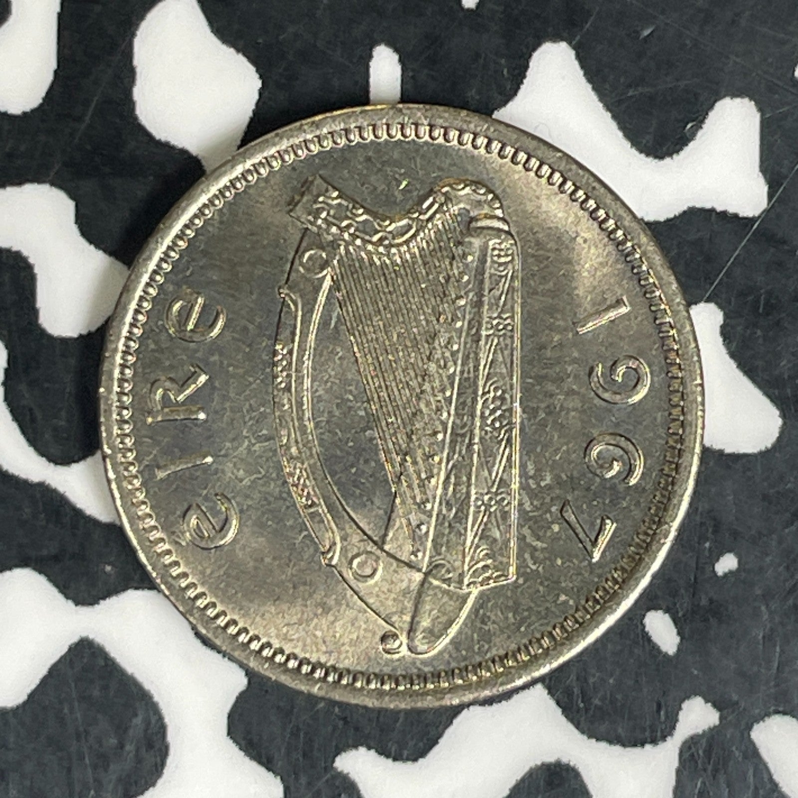 1967 Ireland 3 Pence Threepence Lot#C6285 High Grade! Beautiful!