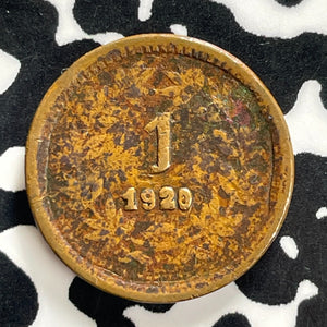 1920 Honduras 1 Centavo Lot#JM0186 Very Scarce! 30,000 Minted