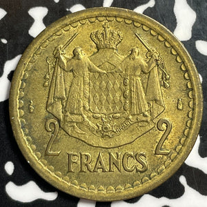 (1945) Monaco 2 Francs Lot#E4035