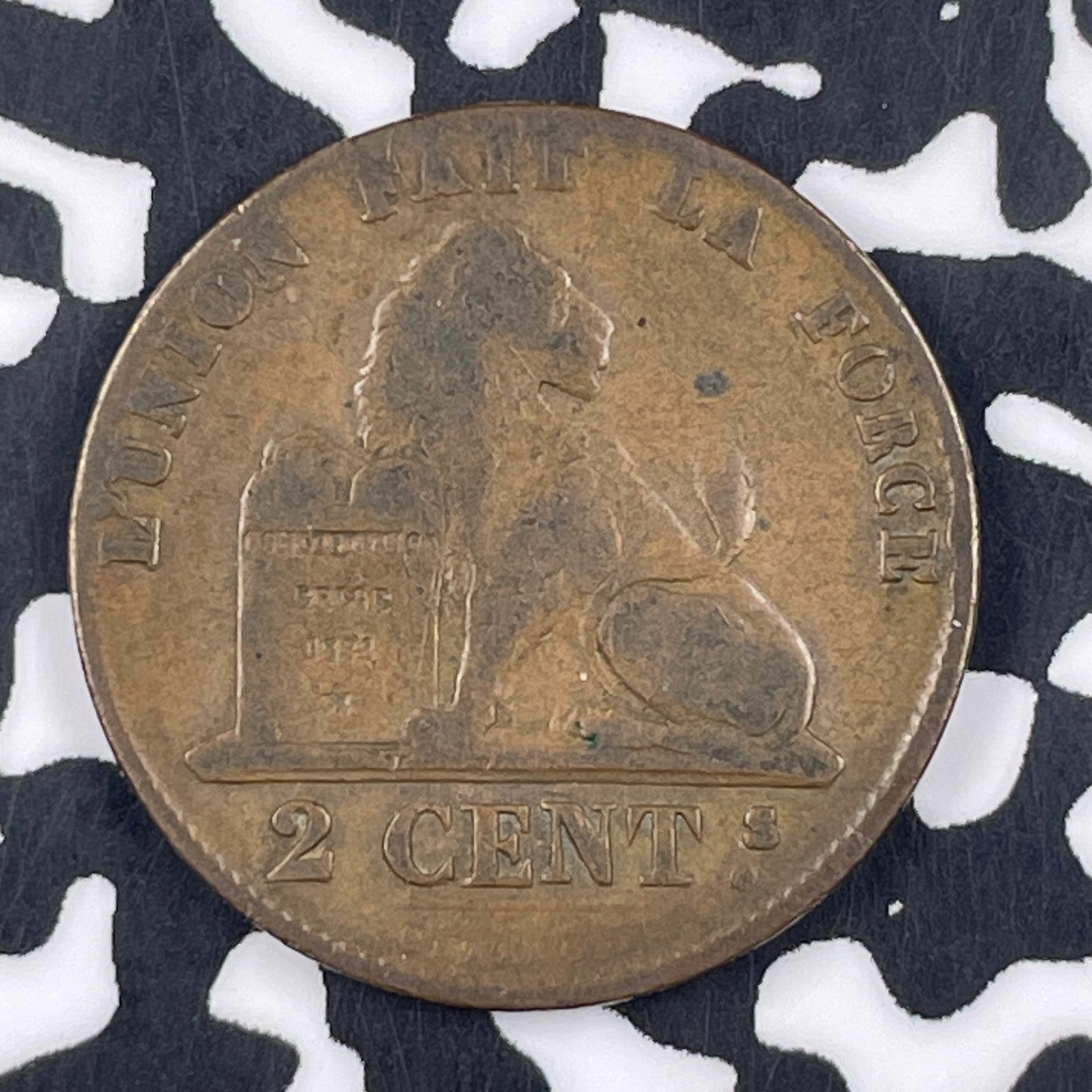 1858 Belgium 2 Centimes Lot#F3866