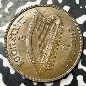 1937 Ireland 1 Penny Lot#E7193 High Grade! Beautiful!