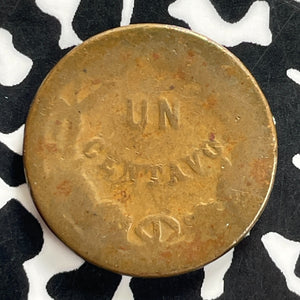 1880 Honduras 1 Centavo Lot#JM0194 Very Scarce! KM#40, Low Grade