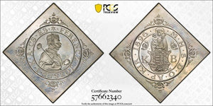"1896"-KP UP Hungary 1 Klippe Thaler PCGS PR64 Lot#GV896 Silver! Restrike X-14