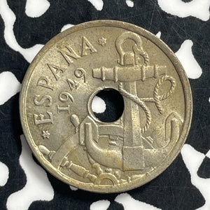 1949 Spain 50 Centimos Lot#C0714 High Grade! Beautiful!