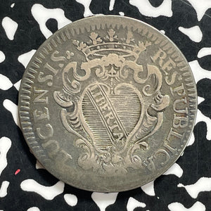 1748 Italy Lucca 1 Santacroce Lot#JM9918 Silver! Very Scarce! KM#16