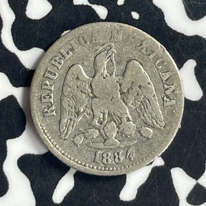 1884-ZS Mexico 10 Centavos Lot#T6898 Silver!