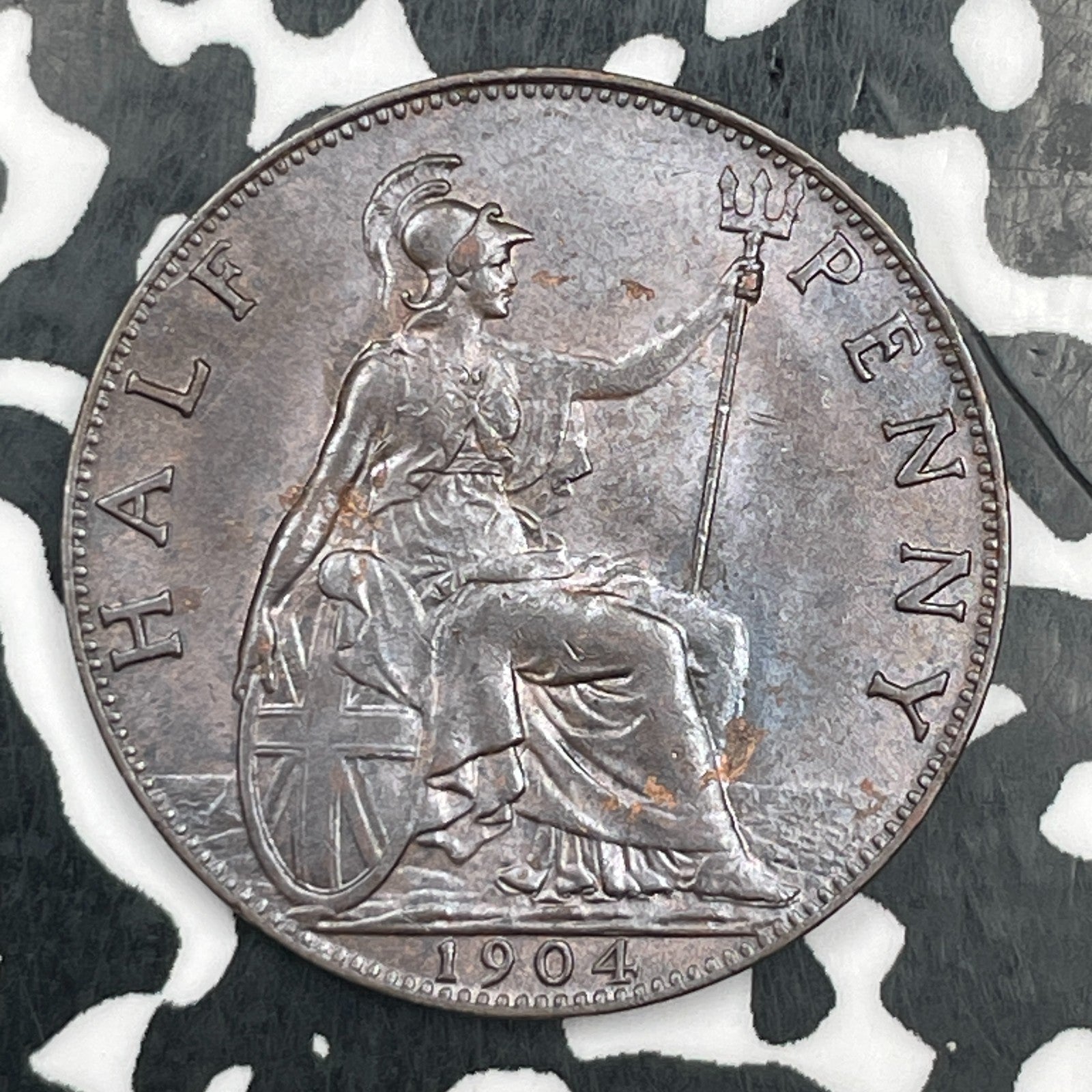 1904 Great Britain 1/2 Penny Half Penny Lot#F9243 High Grade! Beautiful!