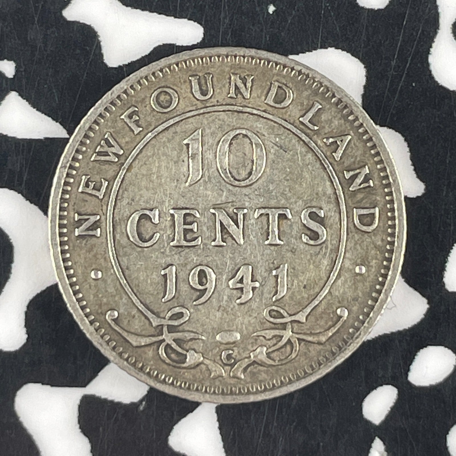 1941-C Newfoundland 10 Cents Lot#F3918 Silver!