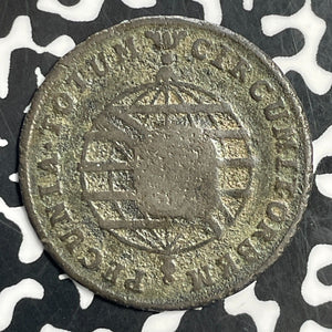 (1809) Brazil 20 Reis C/S on 1787 10 Reis Lot#T1038