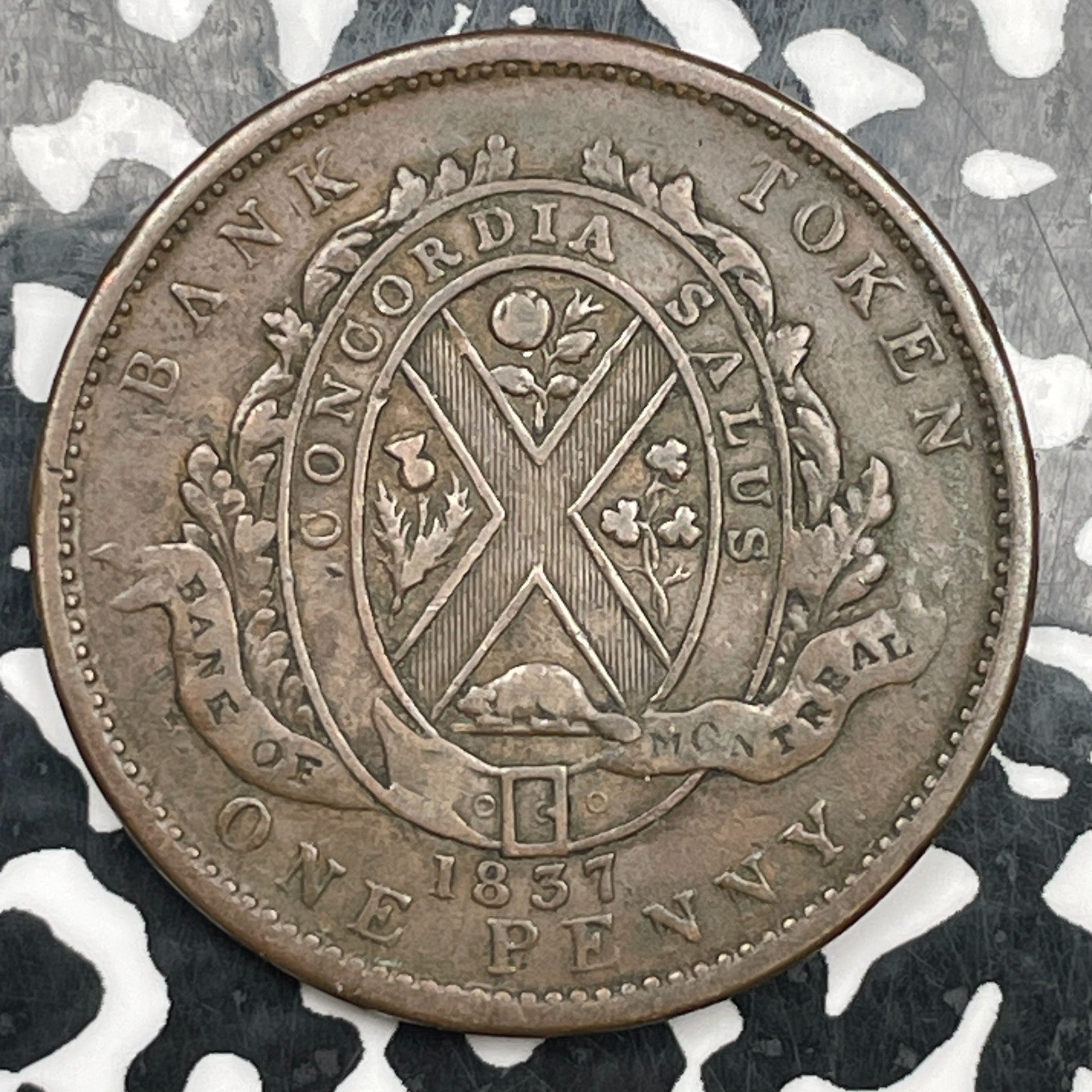 1837 Lower Canada 1 Penny Token Lot#N2640