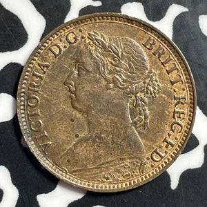 1886 Great Britain 1 Farthing Lot#T1448 High Grade! Beautiful!