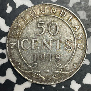 1918-C Newfoundland 50 Cents Lot#T4013 Silver!