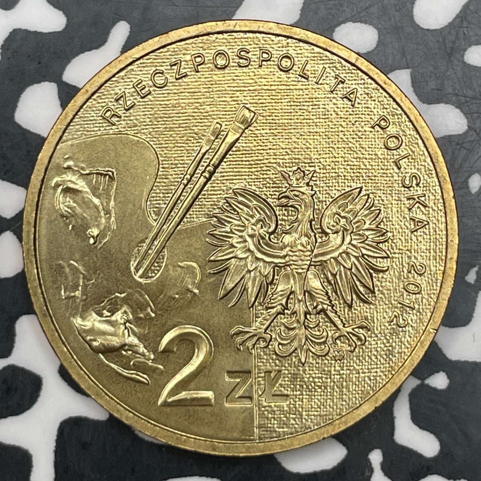 2012 Poland 2 Zlote Lot#F8244 High Grade! Beautiful! Y#842