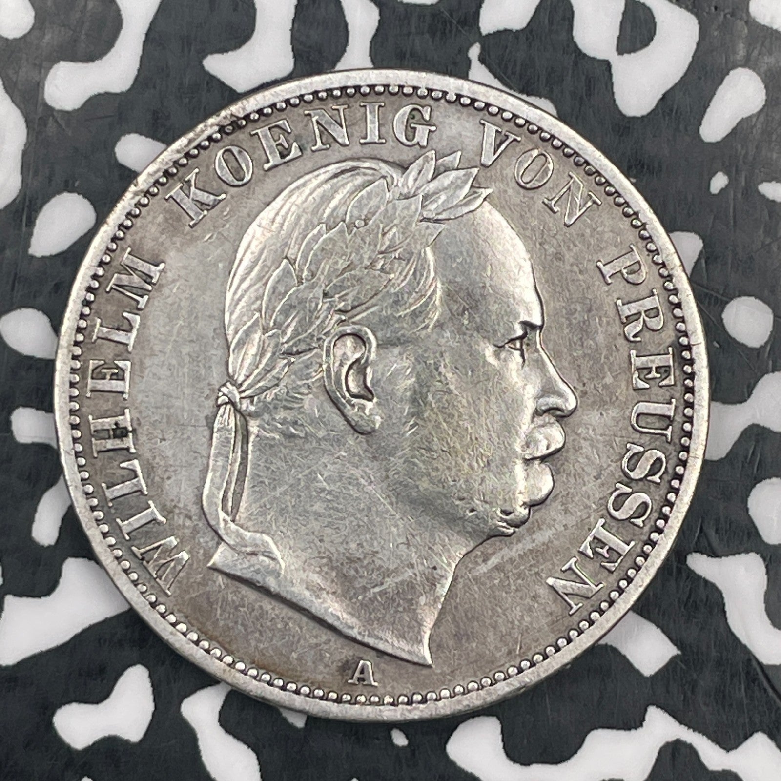 1866-A Germany Prussia 1 Thaler Lot#JM1938 Silver! Old Cleaning