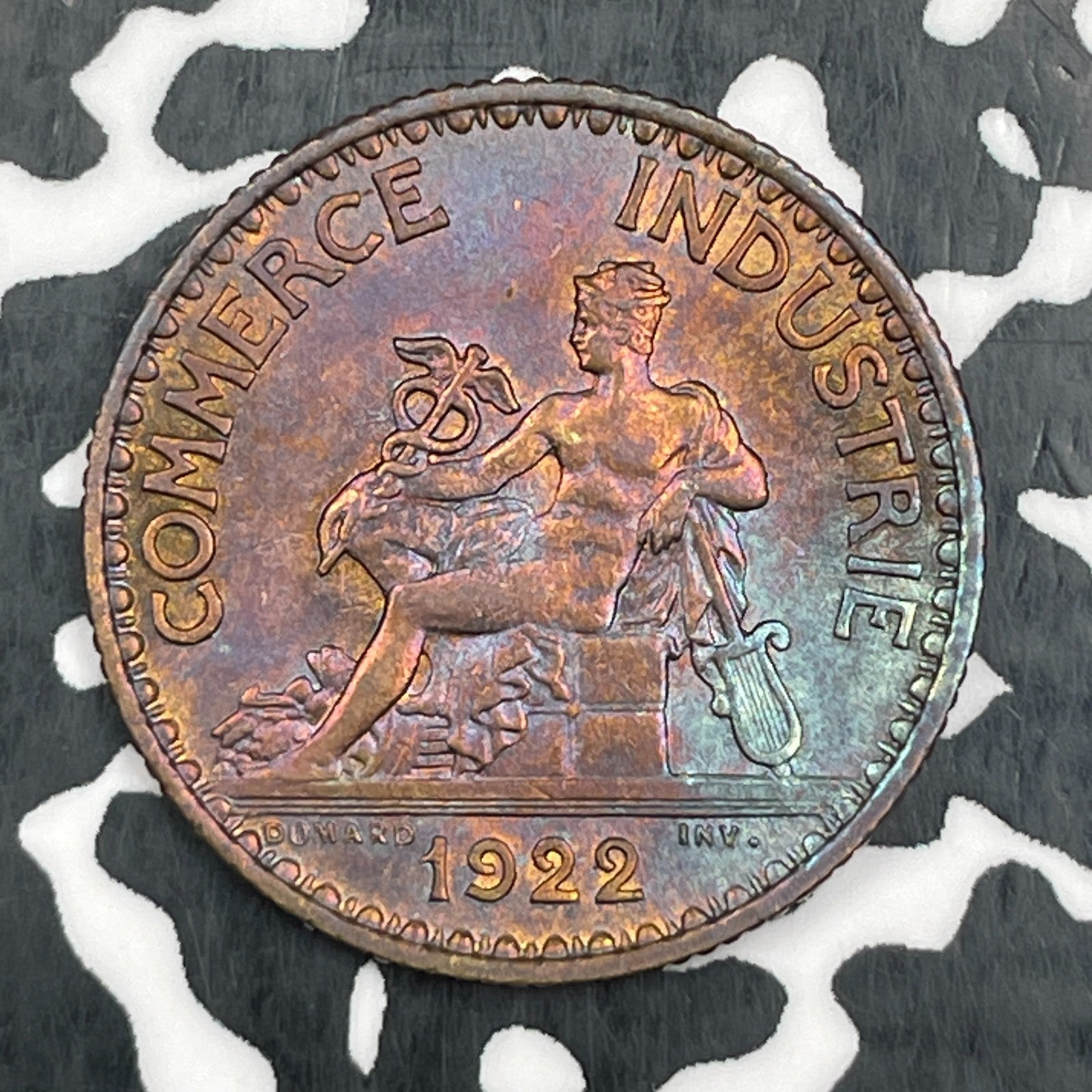1922 France 1 Franc Lot#N2065 High Grade! Beautiful Toning!