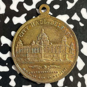 Undated Ireland Belfast City Hall Medalet Lot#E3044 28mm