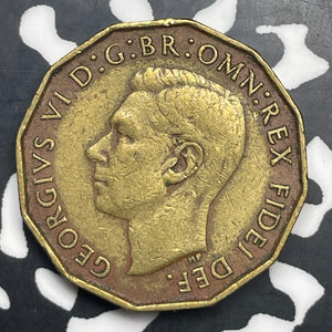 1950 Great Britain 3 Pence Threepence Lot#C0893 Key Date!