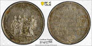 (18th C.) Germany Nurnberg Baptismal Ducat Medal PCGS UNC Det. Lot#G8841 Silver!