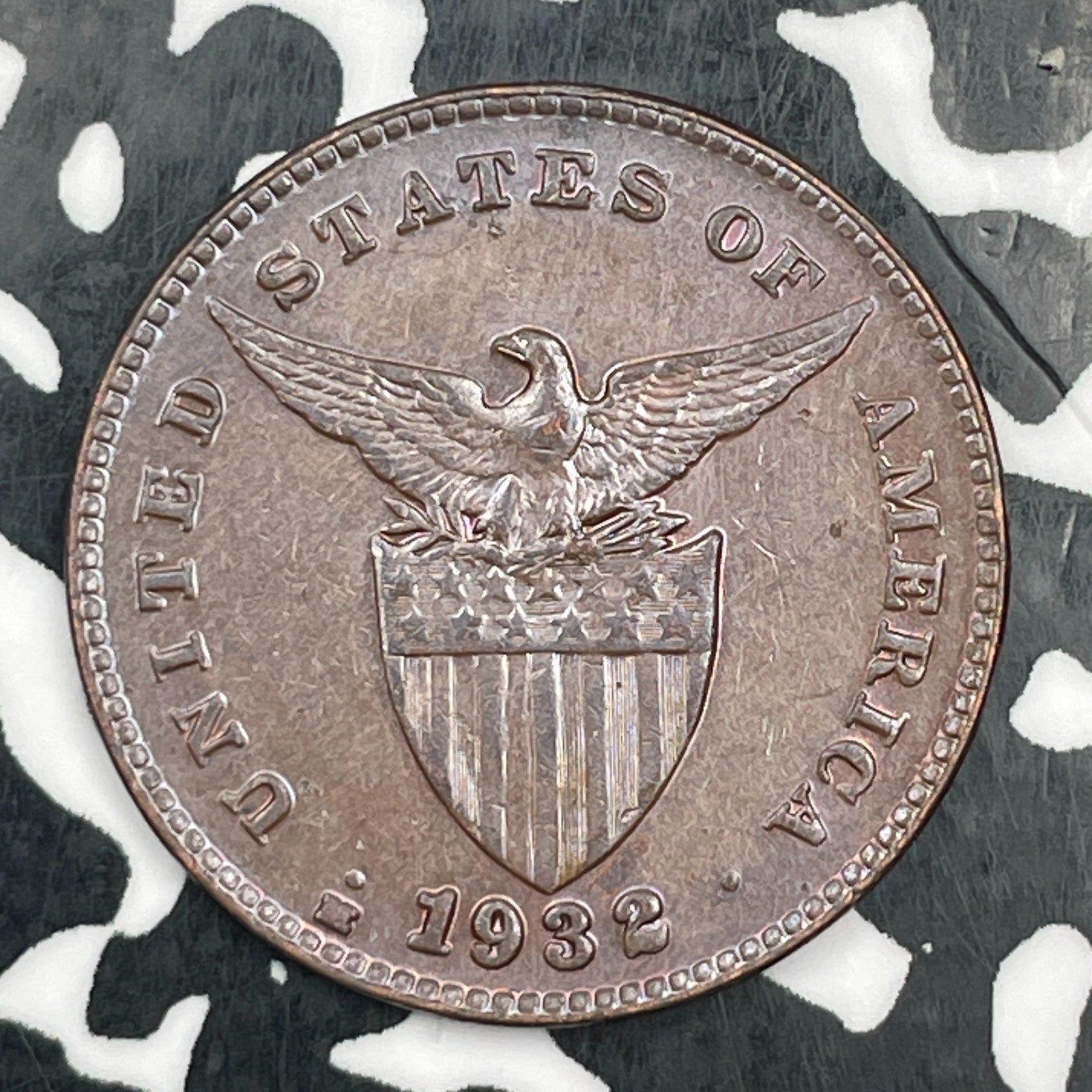 1932-M U.S. Philippines 1 Centavo Lot#F9175 High Grade! Beautiful! Better Date