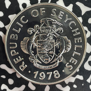 1978 Seychelles 50 Rupees Lot#T8163 Large Silver Coin! Proof!