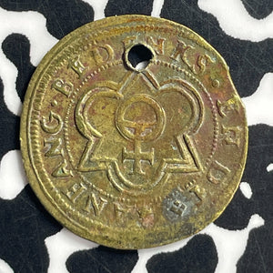 Undated Germany Nuremberg Brass Token Lot#T6841 Holed