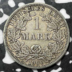 1900-F Germany 1 Mark Lot#D7943 Silver!