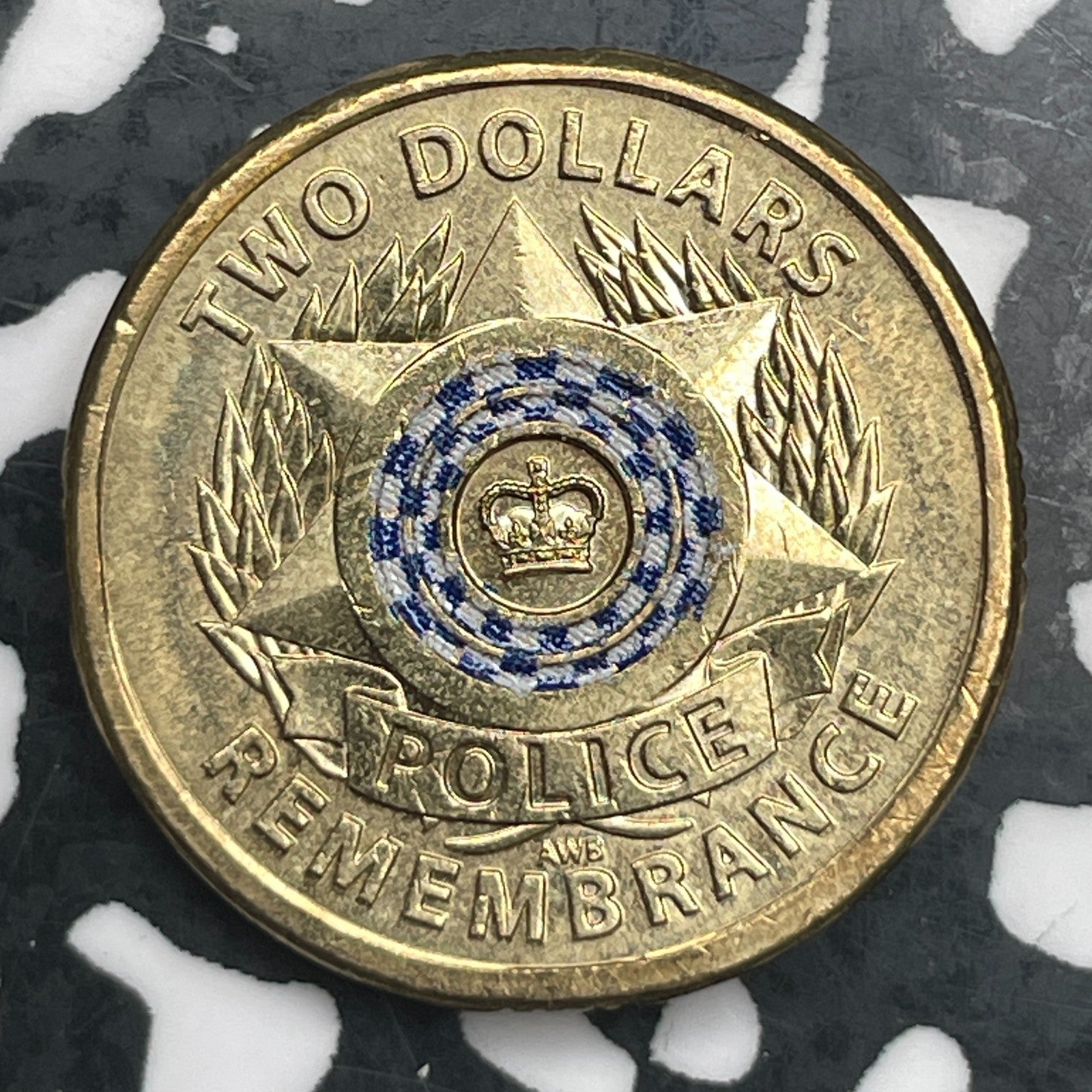 2019 Australia $2 Dollars Lot#F7345 High Grade! Beautiful! Police Remembrance