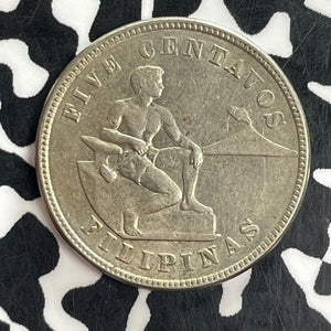 1920 U.S. Philippines 5 Centavos Lot#C0984 Nice!