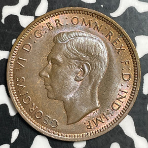 1942 Great Britain 1/2 Penny Half Penny Lot#T2941 High Grade! Beautiful!