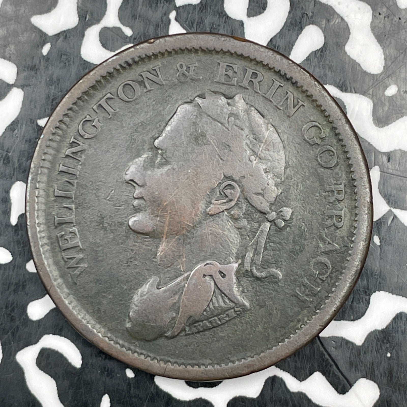 1816 Ireland Wellington & Erin CO. 1 Penny Token Lot#N0939 Withers-1876