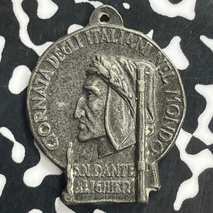 Undated Italy Dante Alighieri Medalet Lot#C0122 22mm