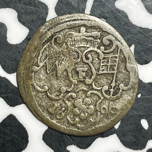 1696-F Germany Wurzburg 1/84 Gulden Lot#T6453 Silver! Scarce!