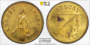 U/D G.B. Argosy Braces Farthing Token PCGS MS63 Lot#G758 Choice UNC! Bell#7620
