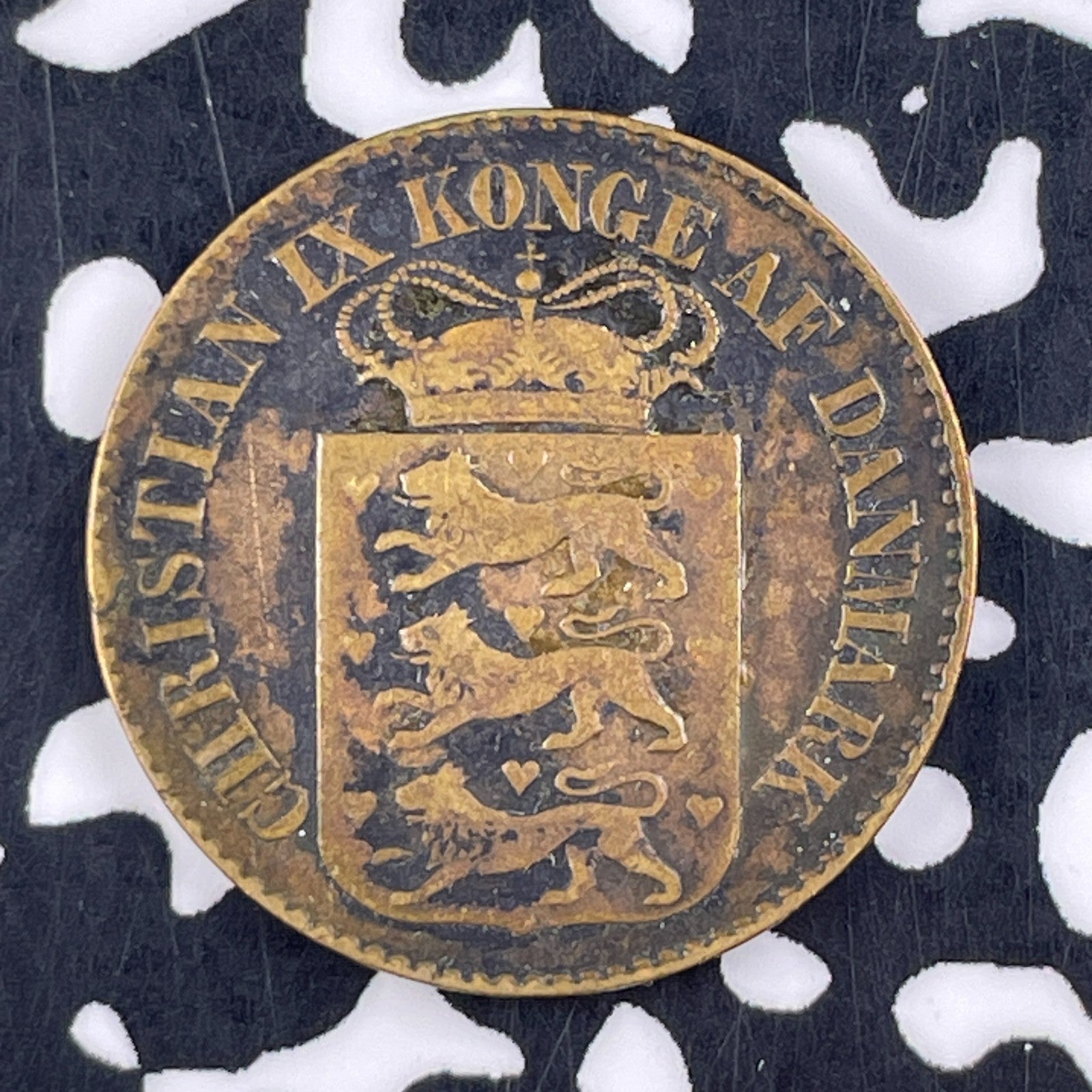 1868 Danish West Indies 1 Cent Lot#F4961