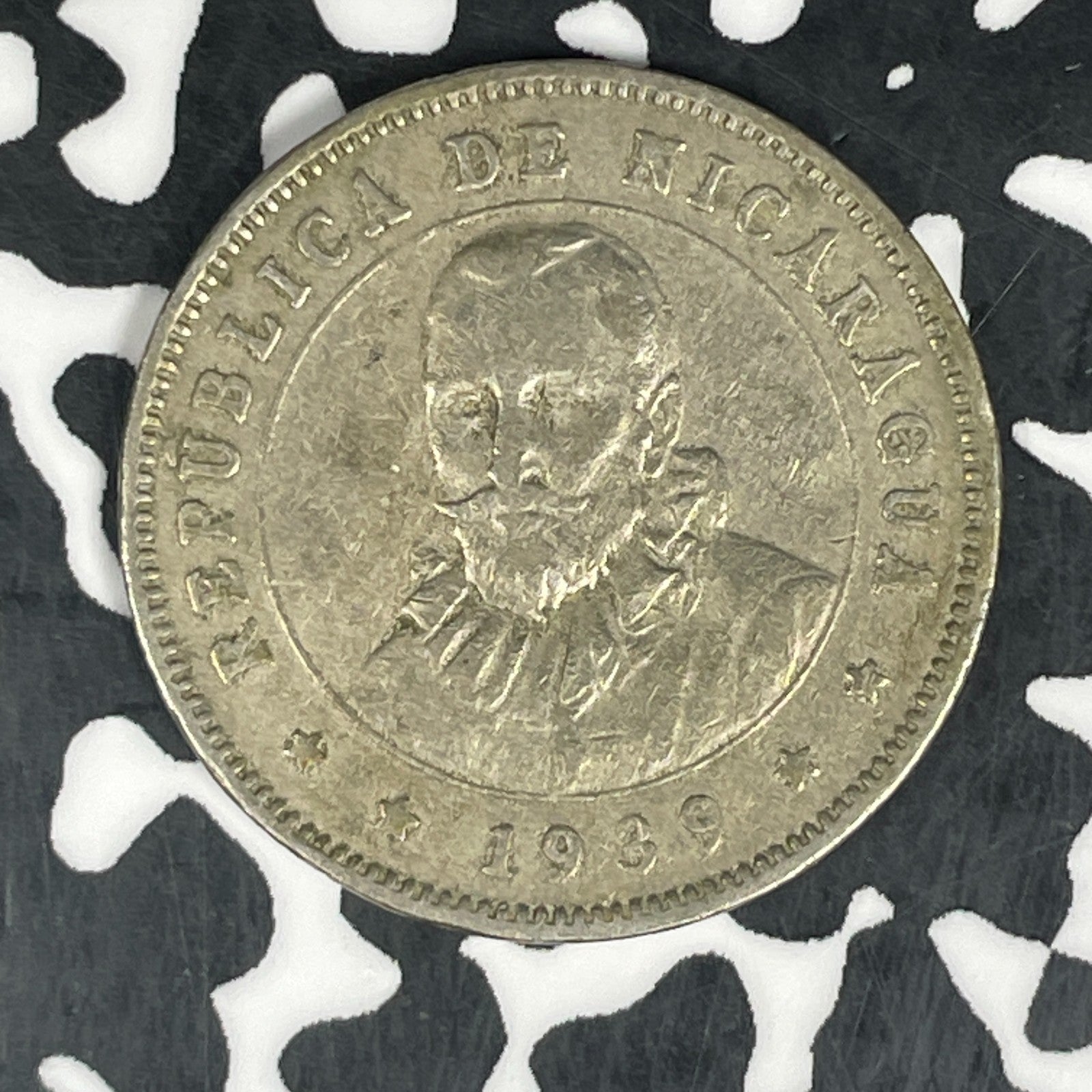 1939 Nicaragua 25 Centavos Lot#C5951