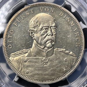 1898 Germany Death Of Otto Von Bismarck Medal PCGS SP61 Lot#G9421 Silver!