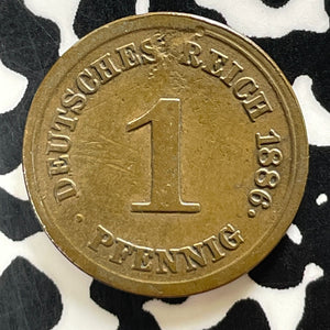 1886-E Germany 1 Pfennig Lot#T4144 Better Date
