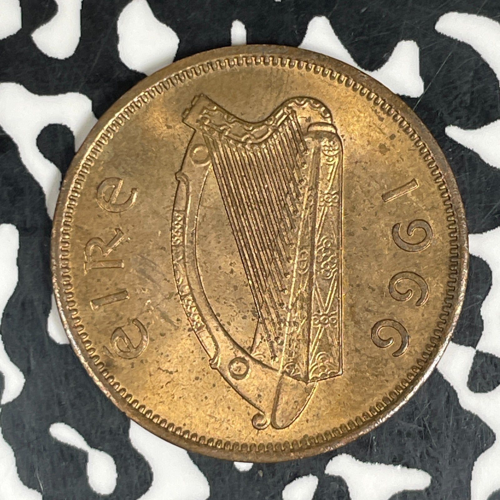 1966 Ireland 1/2 Penny Half Penny Lot#C6288 High Grade! Beautiful!