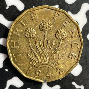 1942 Great Britain 3 Pence Threepence Lot#E1892 Nice!