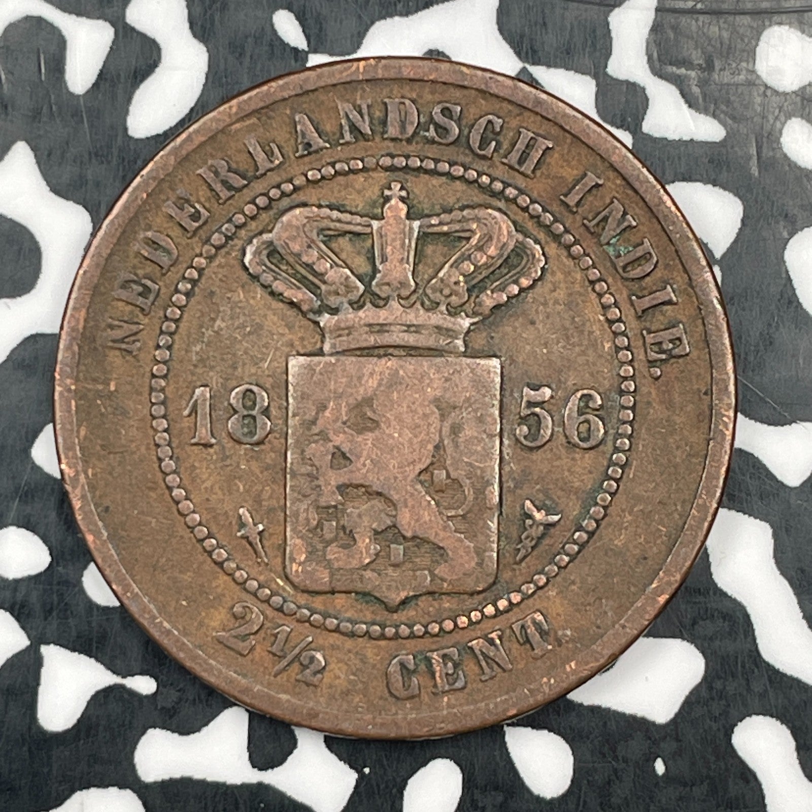 1856 Netherlands East Indies 2 1/2 Cent Lot#N1114