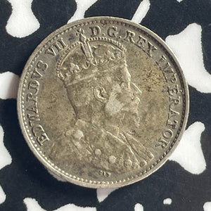 1909 Canada 5 Cents Lot#T7882 Silver! Nice! Round Leaves