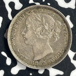 1864 New Brunswick 20 Cents Lot#JM9668 Silver! Nice!