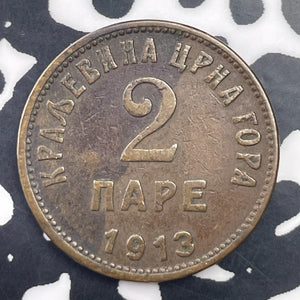1913 Montenegro 2 Para Lot#C1419