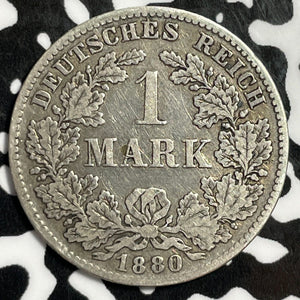 1880-D Germany 1 Mark Lot#E3807 Silver!