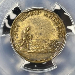 (c.1850) G.B. Castle Cary Lawn Bowling 1 1/2 Pence Token PCGS AU58 Lot#G133