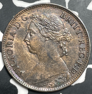 1891 Great Britain Farthing Lot#T9352 Nice!
