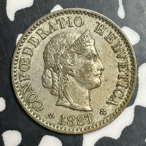 1881-B Switzerland 5 Rappen Lot#T2486 Nice!